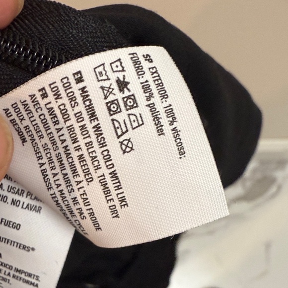 American Eagle Outfitters Black Jumpsuit with White Floral Embroidery - Picture 11 of 11